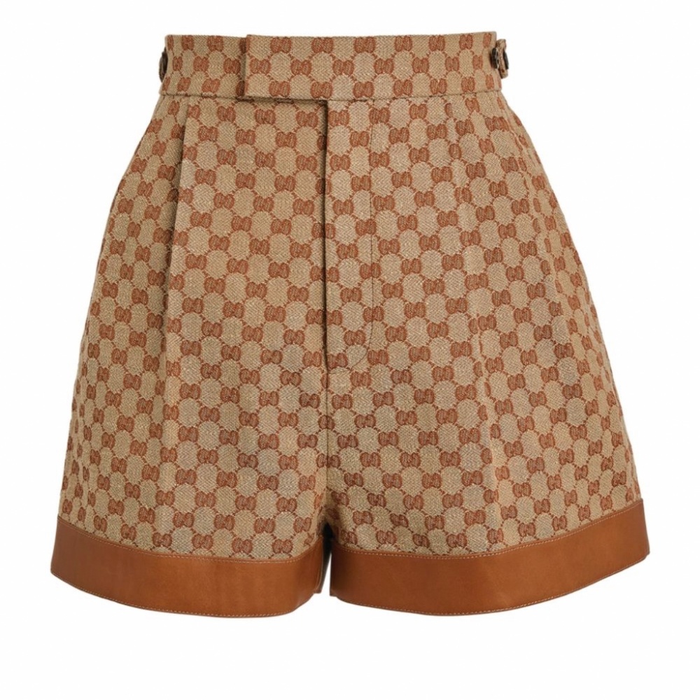 Womens Gucci beige Original GG Canvas Shorts